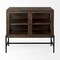 Homeroots Rustic Dark Brown Two Door Shadowbox Cabinet 391993 - alternate 3