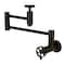 Kingston Brass Wall Mount Pot Filler Faucet with Knurled Handle, Oil Rubbed Bronze KS8105RKX - alternate 1