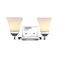 Jonathan Y Staunton 15" 2-Light Farmhouse Cottage Metal LED Vanity Light with Frosted Glass Shades, Chrome JYL7523B - alternate 2