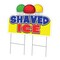 Signmission Shaved Ice Die Cut Yard Sign & Stake outdoor plastic coroplast window, C-DC-2436-Shaved Ice19 C-DC-2436-Shaved Ice19 - alternate 1