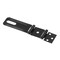 Prime-Line Door and Gate Double Safety Hasp Hinge Latch with Fixed Staple 4-3/8 inch with Screws Matte Black U 117198 - alternate 2