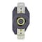 Leviton Flanged Locking Receptacle, L5-20R, 20 A, 125V AC, Single Phase, 2 Pole, Flush Mount, Black 2310 - alternate 1