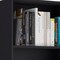 Homeroots 71" Black Four Tier Bookcase with Two Doors 546356 - alternate 2