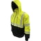 Reflective Apparel ANSI Type R Class 3 Water-Resistant Bomber Jacket with Breakaway Snap Off Hood 430PS-LB-5T - alternate 2