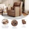 Flash Furniture Cash Swivel Glider Rocker Manual Recliner Chair, 270 Degree Swivel, USB/USB-C Charging Ports CY-RAC-536U-CGNPU-GG - alternate 2