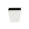 Homeroots 5in Silver Recycled Plastic Indoor Outdoor Square Pot Planter 488261 - alternate 1