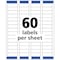 Avery Inkjet Label, 1 3/4 in Label W, 2/3 in Label H, 60 Labels per Sheet White 727828195 - alternate 3