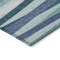 Homeroots 8' X 10' Teal Blue Gray And Ivory Striped Washable Indoor Outdoor Area Rug 597364 - alternate 3