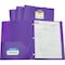 C-Line Products Two-Pocket Heavyweight Poly Portfolio Folder with Prongs, Purple, 25PK 33969 - alternate 1