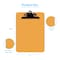 Davis Group Plastic Clipboard, Spring Clip, Transparent Orange, 6PK 4877-19-06 - alternate 2