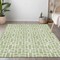 Homeroots 3' X 5' Artichoke Green And Ivory Geometric Washable Indoor Outdoor Area Rug 594821 - alternate 4