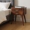 Homeroots 23" Brown Solid Wood Two Drawer Nightstand 651564 - alternate 4