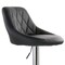 Elama 2 Pc Diamond Stitched Faux Leather Bar Stool in Black with Chrome Base and Adjustable Height ELM-704C-BLK - alternate 2