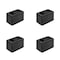 Mytee Products 6 inx3-1/2 inx3-1/2 in Rectangular Rubber Dock Bumper with 2 Holes - Impact Resistant, 4PK TRLB-3001x4 - alternate 1