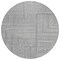 Homeroots 8' Gray And Ivory Round Geometric Washable Indoor Outdoor Area Rug 600830 - alternate 2