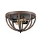 Jonathan Y Darlene 13" 2-Light Iron Rustic Farmhouse LED Flush Mount, Brown JYL7479A - alternate 2