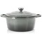 Megachef 5 Quarts Round Enameled Cast Iron Casserole with Lid in Gradient Gray 750124520M - alternate 2