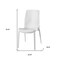 Homeroots Set of Four White Heavy Duty Plastic Outdoor Stacking Dining Chairs, 4PK 565257 - alternate 2