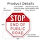 Signmission Stop End of Public Road, 10 Inch X 10 Inch, Aluminum Metal Signs OC-A-10-239 - alternate 3