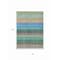 Homeroots 8' X 10' Sage Teal Blue And Tan Striped Washable Indoor Outdoor Area Rug 614830 - alternate 3