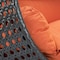 Leisuremod Charcoal Wicker Hanging 2 person Egg Swing Chair with Orange Cushions ESCCH-57OR - alternate 2
