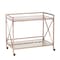 Homeroots Gold Metal And Glass Rolling Bar Cart 402585 - alternate 1