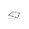 Homeroots Natural Finish Metal With Mirrored Glass Bottom And Railing Handle Tray 376036 - alternate 2