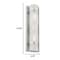 Homeroots Two Light Brushed Silver and White Glass Wall Sconce 398549 - alternate 2