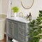 Flash Furniture Vega 42in. Vanity w/Sink, Cabinet w/Gold Hardware, Open Shelf & 3 Drawers, Marble Counter, Gry/Wht FS-VEGA42-GY-HDGLD-GG - alternate 2