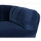 Homeroots Midnight Blue Velvet Finish Sofa with Solid Wood Dark Walnut Fluted Legs 373976 - alternate 2