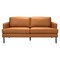 Homeroots 72" Brown Polyester Sofa With Black Legs 396466 - alternate 1