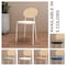 Leisuremod Euston Dining Chair with Velvet Seat and White Steel Frame in Beige ECW17BG - alternate 2