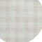 Homeroots 8' Ivory And Beige Round Plaid Washable Indoor Outdoor Area Rug 595405 - alternate 3