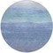 Homeroots 8' Blue Teal Blue And Sky Blue Round Abstract Washable Indoor Outdoor Area Rug 618138 - alternate 2