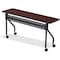 Iceberg OfficeWorks Mobile Training Table, Mahogany Top, Black Frame, 18 in W x 60 in L 68058 - alternate 1