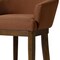 Homeroots 36" Bone and Brown Fabric and Solid Wood Counter Height Swivel Bar Chair 632485 - alternate 3