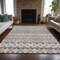 Homeroots 5' X 8' Taupe Beige And Gray Quatrefoil Washable Indoor Outdoor Area Rug 583259 - alternate 2
