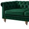 Homeroots 93" Hunter Green Velvet Chesterfield Wood Sofa 543985 - alternate 2