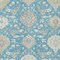Homeroots 8' X 10' Teal Blue Gray And Ivory Damask Washable Indoor Outdoor Area Rug 599457 - alternate 3