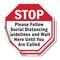 Signmission Stop Please Follow Social Distancin, 4 inch X 4 inch, Vinyl Decal, 2PK OC-D-2PACK-4-196 - alternate 1