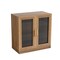 Homeroots 31" Natural And Clear Glass Door Accent Cabinet With Three Shelves 564864 - alternate 1