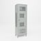 Pucel Athletic Gear Locker, 24inW x 72inH x 18inD, 2 Drawers, Perforated Door, Top Cabinet, 4inLegs, Gray GL-2472-18-DR2-DTL - alternate 1