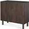 Homeroots 36in Dark Brown Solid Wood Carved Geometric Accent Cabinet With Two Doors 611065 - alternate 2