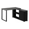 Homeroots 47" Gray and Black L Shape Computer Desk With Three Drawers 333531 - alternate 1
