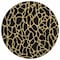 Homeroots 8' Black And Gold Round Geometric Washable Indoor Outdoor Area Rug 599180 - alternate 2
