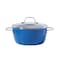Sur La Table Kitchen Essentials Cool Commune 10 Piece Nonstick Aluminum Cookware Set in Marine 750123113M - alternate 2