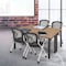 Regency Kee Training Table W/ 2 Cadence Nest Chairs, 72 in W, 24 in L, Noble Oak MT7224NOBPBK23BK - alternate 2