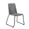 Homeroots Set of Two 23" Gray Metal Outdoor Dining Chair, 2PK 490262 - alternate 1