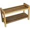 Homeroots 35" Natural Teak Rectangular Shower Bench With Shelf 376738 - alternate 2