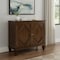 Homeroots 34in Brown Wood Carved Geometric Accent Cabinet With Two Doors 691651 - alternate 3